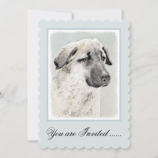 Anatolian Shepherd Painting - Original Dog Art Invitation