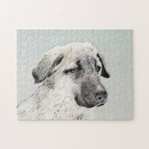 Anatolian Shepherd Painting - Original Dog Art Jigsaw Puzzle