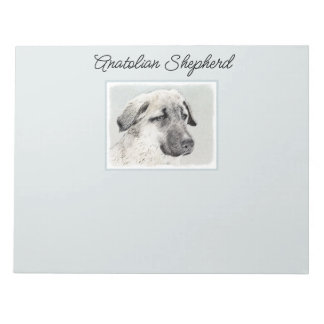 Anatolian Shepherd Painting - Original Dog Art Notepad