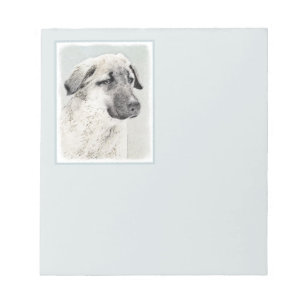 Anatolian Shepherd Painting - Original Dog Art Notepad