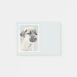 Anatolian Shepherd Painting - Original Dog Art Post-it Notes