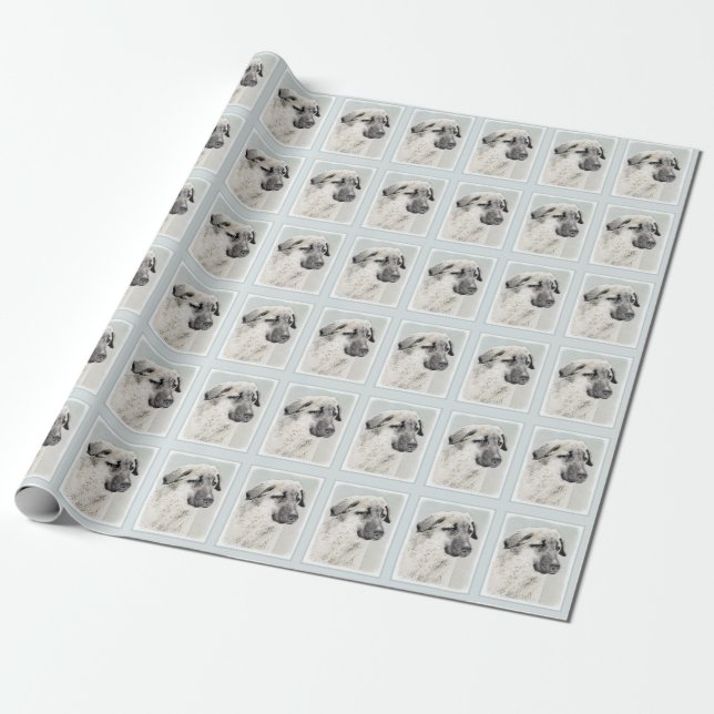 Anatolian Shepherd Painting - Original Dog Art Wrapping Paper (Unrolled)