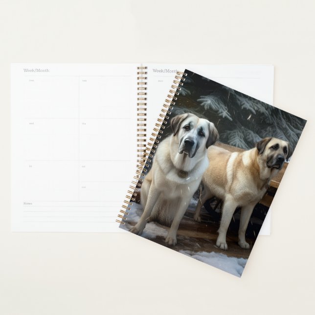 Anatolian Shepherd Snowy Sleigh Christmas Decor Planner (Display)