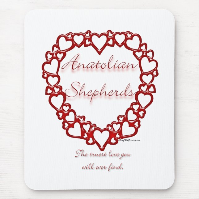 Anatolian Shepherd True Love Mouse Mat (Front)