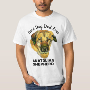 Anatolian Shepherd watercolor best dog dad ever T-Shirt