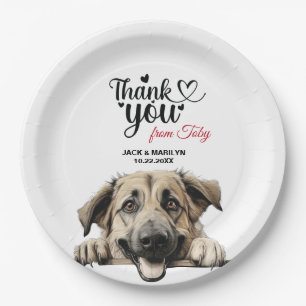 Anatolian Shepherd Wedding Reception Paper Plate