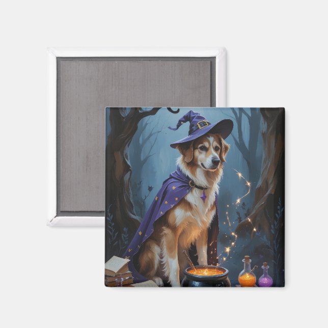 Anatolian Shepherd  Whimsical Halloween Painting Magnet (Front/Back)