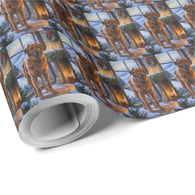 Anatolian Shepherd With Christmas Lights Holiday Wrapping Paper (Roll Corner)