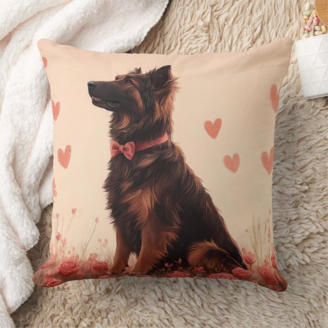 Anatolian Shepherd with Roses - Valentine's Day Cushion (Blanket)