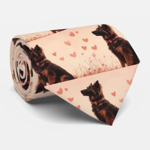 Anatolian Shepherd with Roses - Valentine's Day Tie