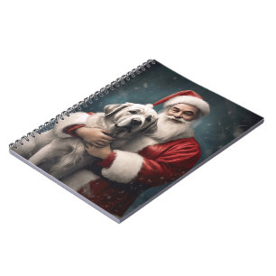 Anatolian Shepherd with Santa Claus Christmas Notebook