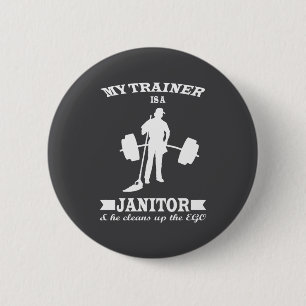 Anatoly My Trainer Is Janitor Funny Gym Prank  6 Cm Round Badge