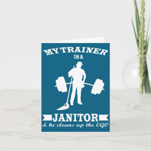 Anatoly My Trainer Is Janitor Funny Gym Prank Card