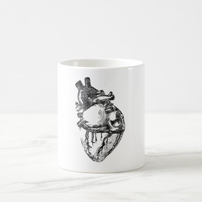 Anatomic Heart Heart Surgeon Cardiology Nurse Coffee Mug (Center)