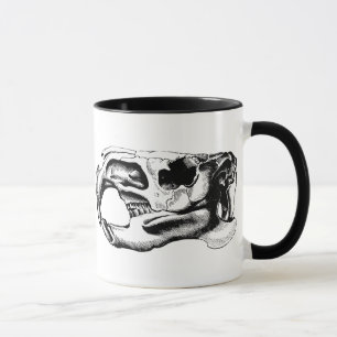 Anatomical Beaver Skull Black & White Mug