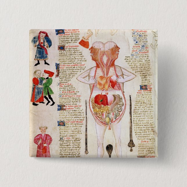 Anatomical diagram 15 cm square badge (Front)