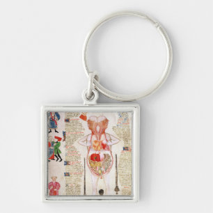 Anatomical diagram key ring