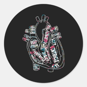 Anatomical He Cardiac Nurse P Of He Cardiac Nurse Classic Round Sticker