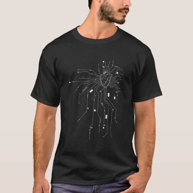 Anatomical He Cpu Processor Pcb Board Computer Pro T-Shirt (Front)