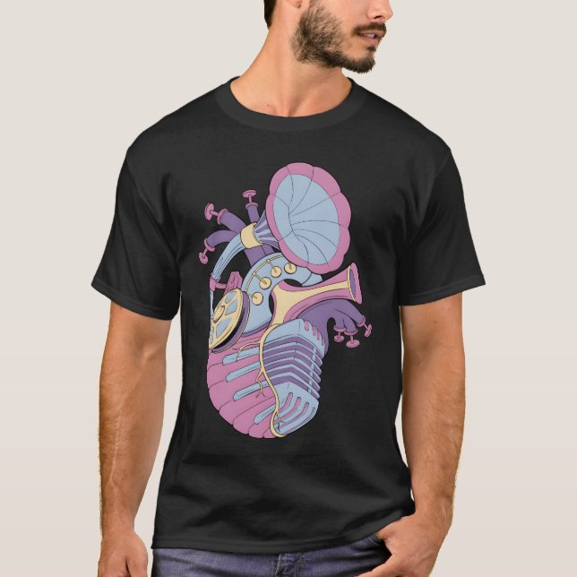 Anatomical He Musical Instrut Music Musician T-Shirt (Front)