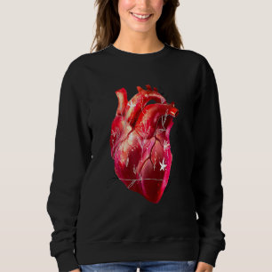 Anatomical Heart And Flowers Cardiologist Design Sweatshirt