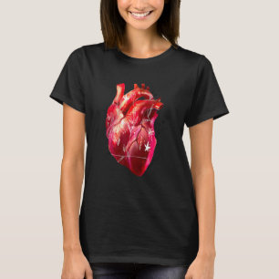 Anatomical Heart And Flowers Cardiologist Design T-Shirt