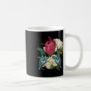 Anatomical Heart And Flowers Doctor Valentine Coffee Mug