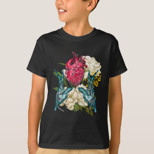 Anatomical Heart And Flowers Doctor Valentine T-Shirt