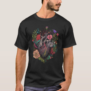 Anatomical Heart And Flowers Show Your Love For Wo T-Shirt