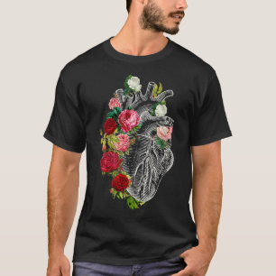 Anatomical Heart And Flowers Show Your Love Women  T-Shirt