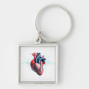 Anatomical Heart – Artistic Medical Illustration  Key Ring