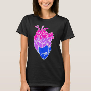 Anatomical Heart Bisexual Pride Bi Flag Lgbtq Nurs T-Shirt