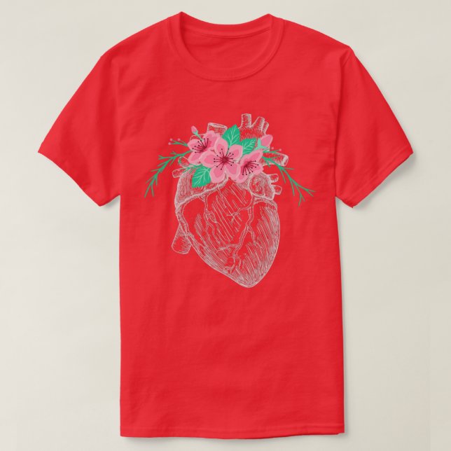 Anatomical Heart Cardiologist T-Shirt (Design Front)
