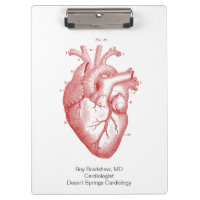 Anatomical Heart Cardiology Patient Clip Board