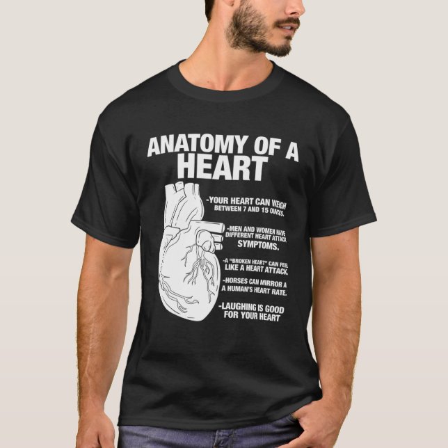 Anatomical Heart  Cool Cardiologist T-Shirt (Front)