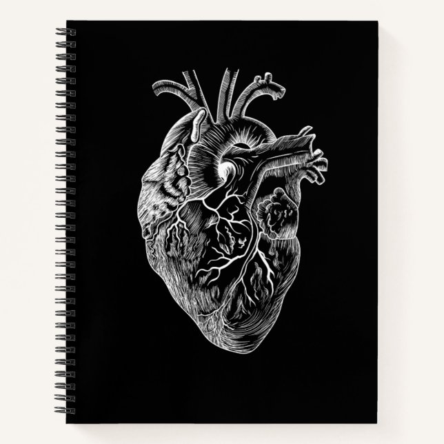 Anatomical Heart Drawing Notebook (Front)