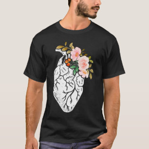 Anatomical Heart Flowers Cardiologist Surgeon Surv T-Shirt