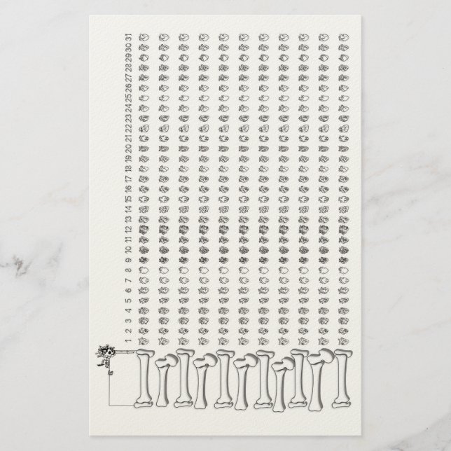 Anatomical Heart Habit Tracker – Gothic Habit Trac Stationery (Front)