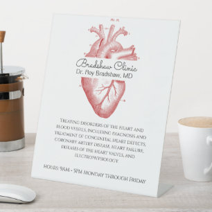 Anatomical Heart Medical Cardiology Pedestal Sign