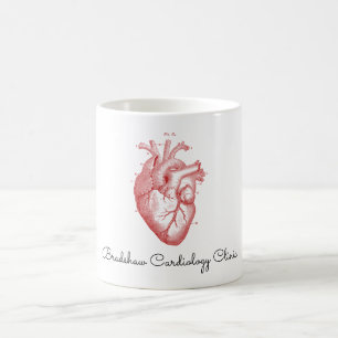 Anatomical Heart Medical Office Custom Name Coffee Mug