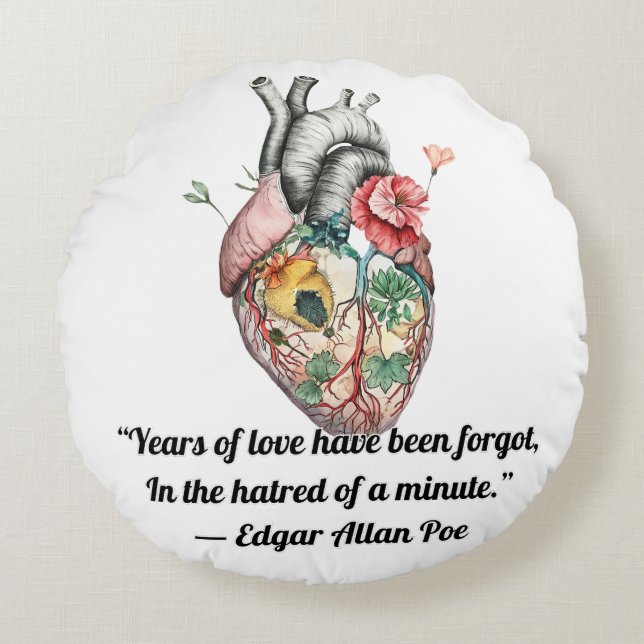 Anatomical Heart Round Cushion (Front)