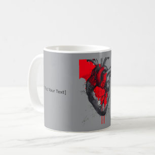 Anatomical Heart Sketch Trash Polka Art Mug