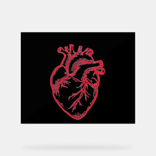 Anatomical Heart Valentine Shirt Acrylic Sign