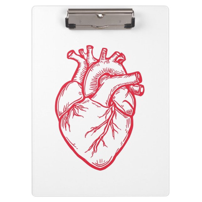 Anatomical Heart Valentine Shirt Clipboard (Front)
