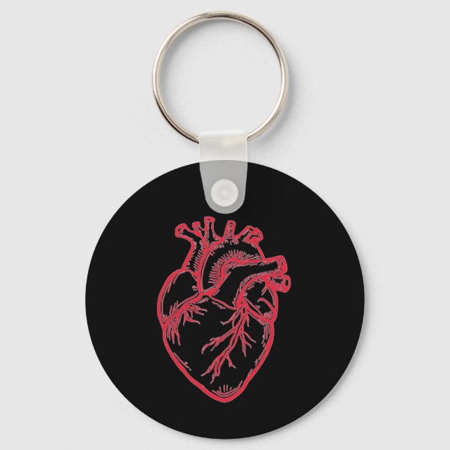 Anatomical Heart Valentine Shirt Key Ring (Front)