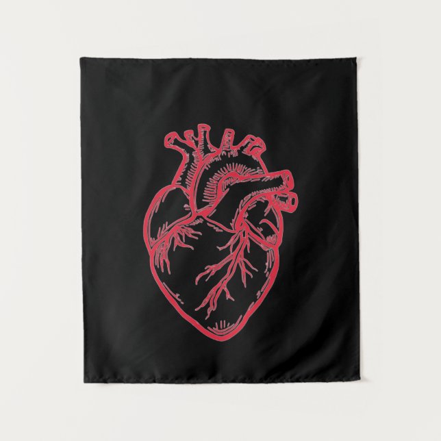 Anatomical Heart Valentine Shirt Tapestry (Front)