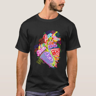 Anatomical Heart Word Art Graffiti T-Shirt