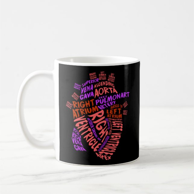 Anatomical Hu He Cardiology Medical Cardiac Nurse Coffee Mug (Left)
