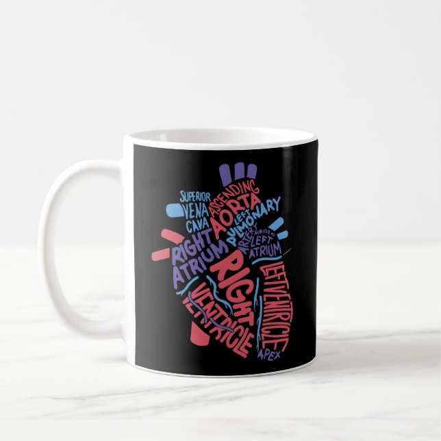 Anatomical Hu He Cardiology Medical Cardiac Nurse Coffee Mug (Left)