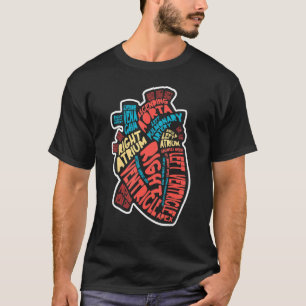Anatomical Human Heart Cardiology Medical Cardiac  T-Shirt
